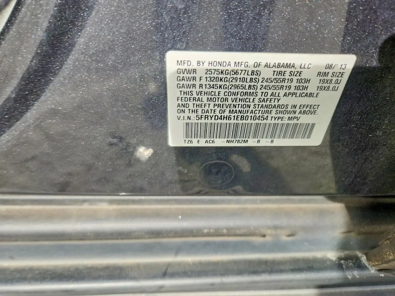 5FRYD4H61EB010454 ACURA MDX 2014 GRAY Photo 13