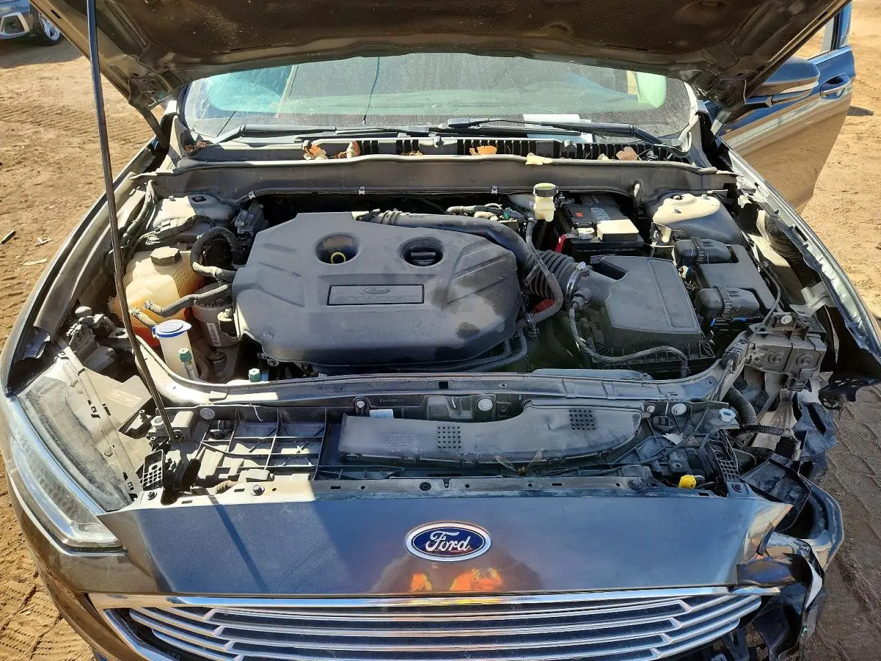 3FA6P0T98HR294586 FORD FUSION 2017 CHARCOAL Photo 11