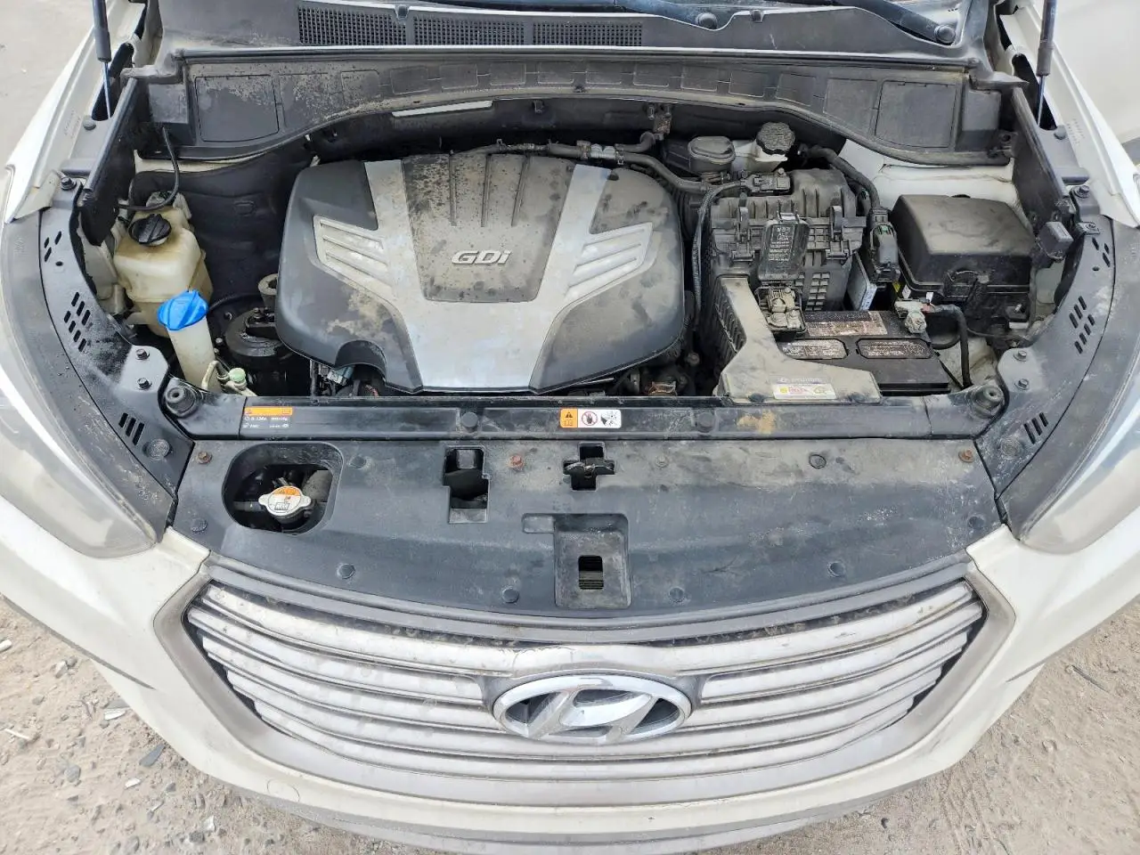 KM8SMDHF0HU223295 HYUNDAI SANTA FE 2017 WHITE Photo 12