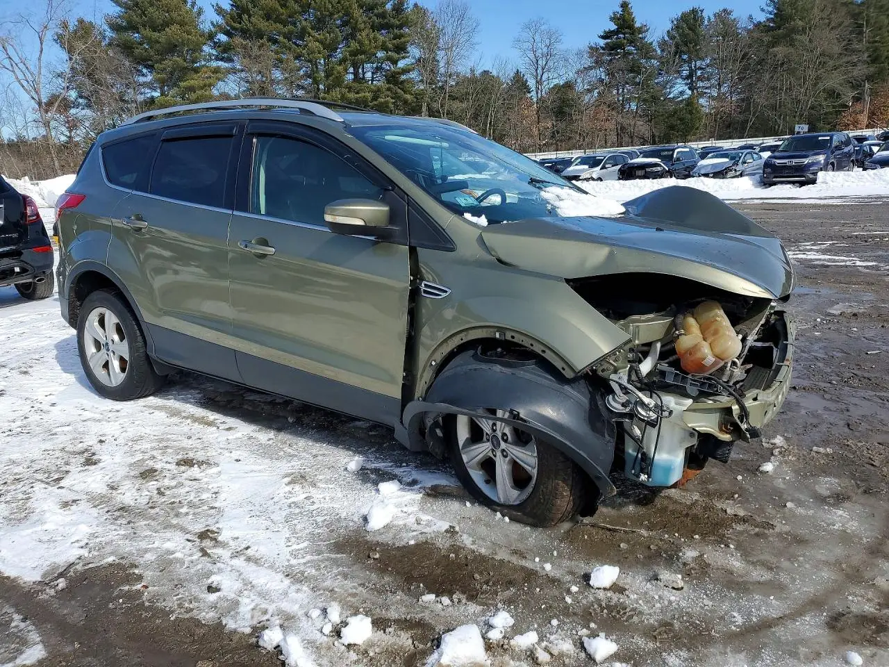 1FMCU9J99DUB32641 FORD ESCAPE 2013 GREEN Photo 4