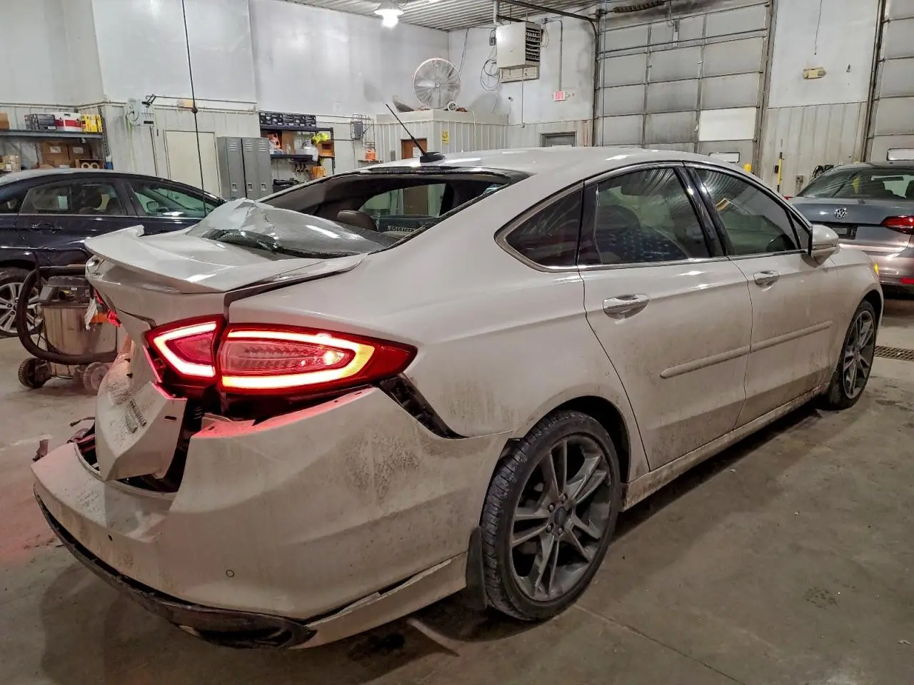3FA6P0K94ER234169 FORD FUSION 2014 WHITE Photo 3